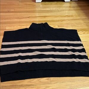 Women’s Black and Tan Striped Sweater